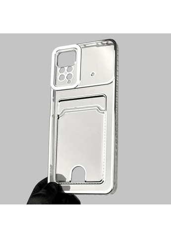 Чехол для Redmi Note 12 Pro 4G с серебряной окантовкой с карманом на редми нот 12 про серебряный Xiaomi (366023344)