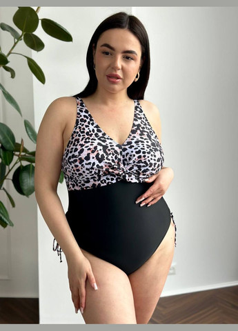 Чорний літній неймовріно зручний та стильний купальник суцільний Vakko