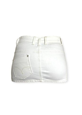 Белая повседневная однотонная юбка белый Gaudi