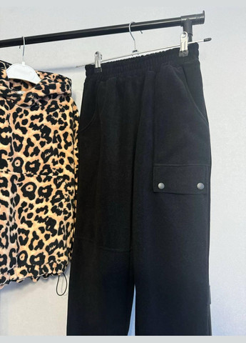 Коричневый демисезонный костюм (штаны, худи) подростковый леопардовый брючный IRmAS оверсайз