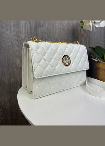 Женская мини сумка клатч маленькая сумочка стеганная белая Turkey (345742187)