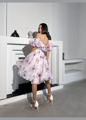 Комбінована коктейльна плаття Lolita з квітковим принтом