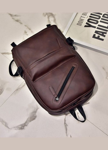 Городской мужской рюкзак кожзам Коричневый(BRT) Brettani (336552377)