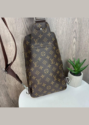 Мужская сумка бананка слинг Коричневый No Brand (314454930)