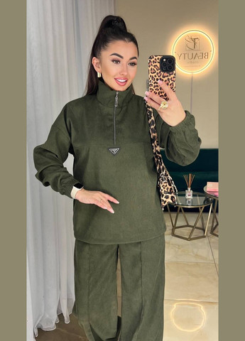 Костюм мікровельвет штани палаццо та кофта No Brand (345643577)