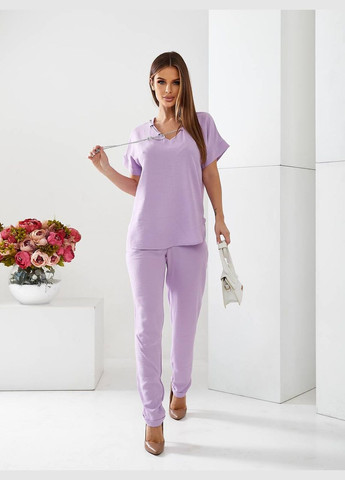 Трендовый костюм со стильным шнурком в области декольте No Brand (325216576)