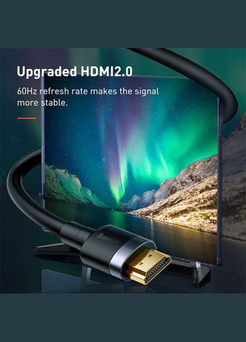 Кабель 4KHDMI Male To 4KHDMI Male Cafule 2M, HDMI2.0 (CADKLFF01) Baseus (293345956)