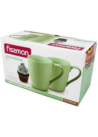 Набір 2 керамічні кружки Sunshine 300мл, аквамарин Fissman (330136960)