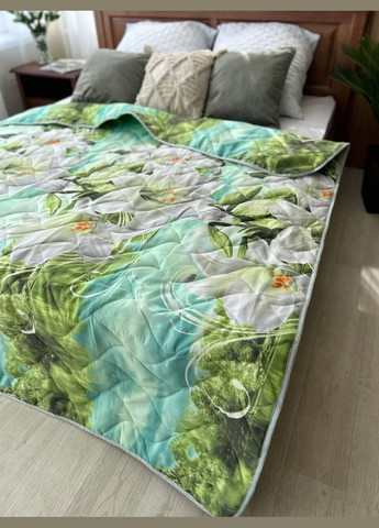 Ковдра гіпоалергенна з бавовняним наповнювачем стьобана 215х145 (П4К-lito-kovdra-001/7-02) No Brand (306633842)