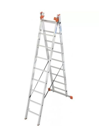 Алюминиевая лестница Tribilo (3х9 ступенек) универсальная 3-секционная (24155) Krause (302675272)