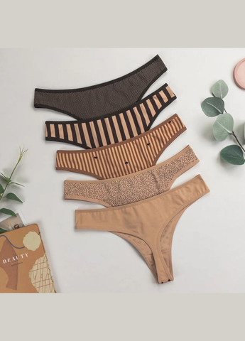 Комплект женских трусиков-стрингов 5 шт Nicoletta (340462246)