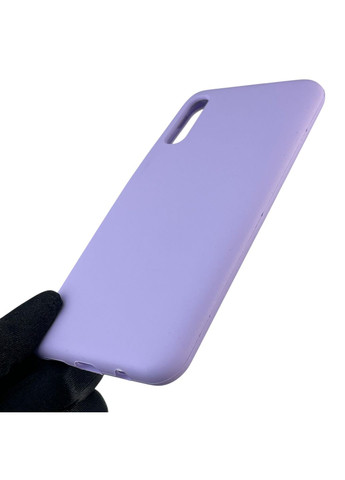 Чохол для Galaxy A50 (SM-A505F) силіконовий з мікрофіброю нековзний на самсунг а50 бузковий Samsung (366386095)