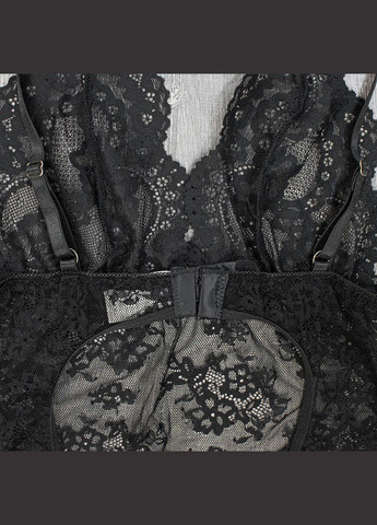 Облягаючий довгий пеньюар із квіткового мережива з трусиками-стрінгами No Brand Пеньюар + трусики (315348971)