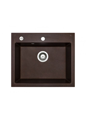 Кухонная мойка из искусственного камня/кварцевая 590х495х200 мм, квадратная PRIZMA Mokko Шоколадный(30880590495) Adamant (368157338)