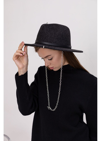 Капелюх Федора з ремінцем, пірсингом, ланцюжком та регулюванням розміру WOOLSIA No Brand (359481394)