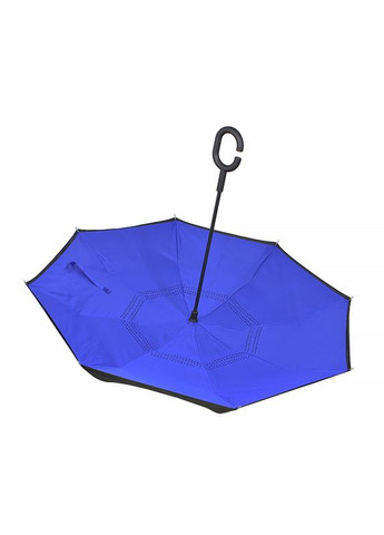 Синий зонт наоборот up-brella ветрозащитный антизонт с непромокаемым куполом смарт-зонт 53шт Lesko (341316721)