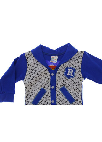 Синій демісезонний костюм із довгим рукавом для хлопчика трикотажний r синій 80 см (33818) BABYKROHA