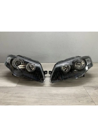 Передние фары Volkswagen B6 (2005-2010) Angels Eyes черные (ЦЕНА ЗА ПАРУ) Tuning-Tec Passat (398185996)