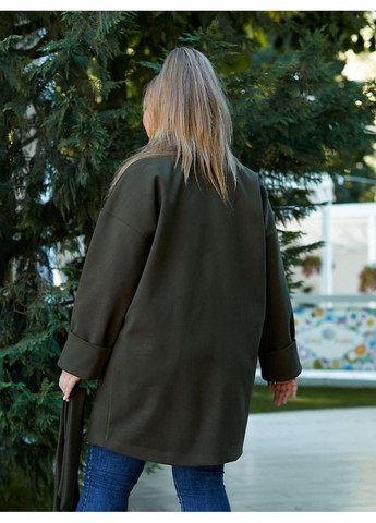 Оливкове (хакі) демісезонне Жіноче кашемірове пальто Sofia