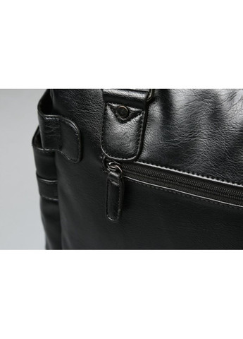 Городская мужская сумка из искусственной кожи черная унисекс для повседневного использованияный рюкзак ProDobro (370050631)