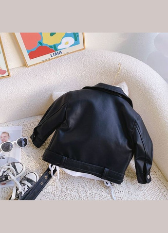 Черная демисезонная куртка-косуха с ремнём косуха BabyStyle