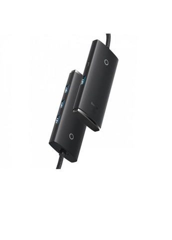 USB-хаб USB-A HUB Adapter (USB-A to USB 3.0*4 ) 1m Black (WKQX030101) Baseus Lite Series 4-Port (361348292)