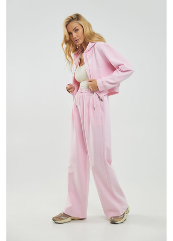 Однотонний спортивний костюм із худобою з капюшоном та прямими брюками - світло-сірий колір Lurex (361056803)