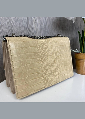 Женская мини сумочка клатч под рептилию Черный No Brand (298997780)