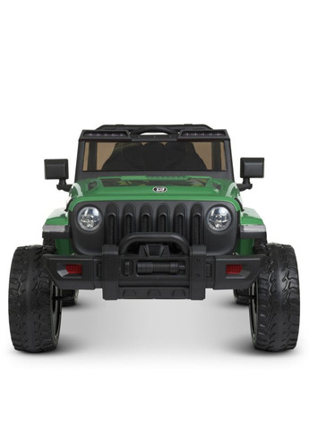 Дитячий електромобіль Джип до 35 кг із двома моторами для хлопчиків та дівчаток комбінований зелений Bambi Racer (368760183)