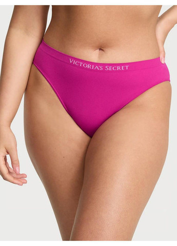 Трусики-бікіні жіночі з мікрофібри Seamless Bikini Panty фуксія Victoria's Secret (365696934)