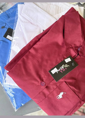 Бордовая повседневный рубашка однотонная Avanti с длинным рукавом