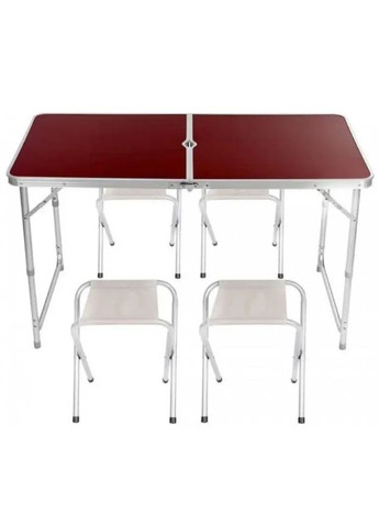 Стол алюминиевый раскладной для пикника и туризма со стульями (1756374574) No Brand (330004564)