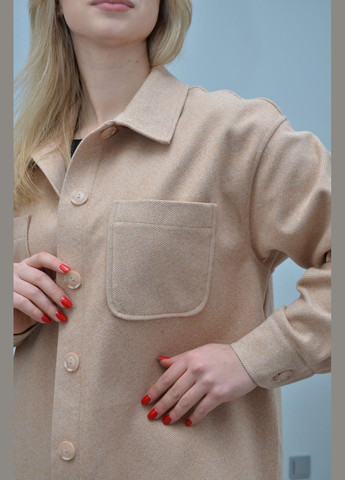 Персикова сорочка жіноча з довгим рукавом р. s, m,, персиковий No Brand