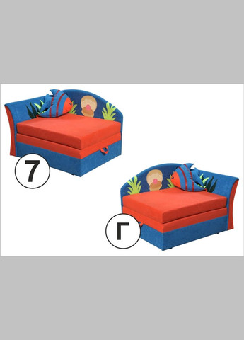 Детский раскладной диван малыша Рыбка ТМ Ribeka No Brand (326598630)