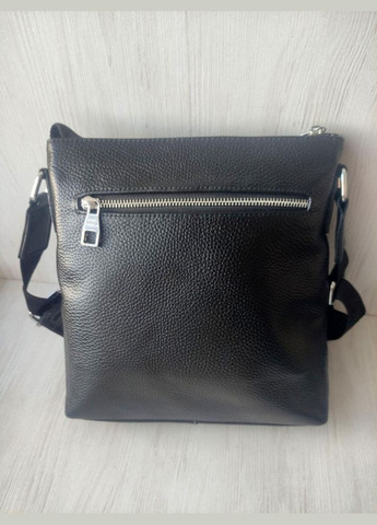 Чоловіча шкіряна чорна сумка-месенджер No Brand (328560883)