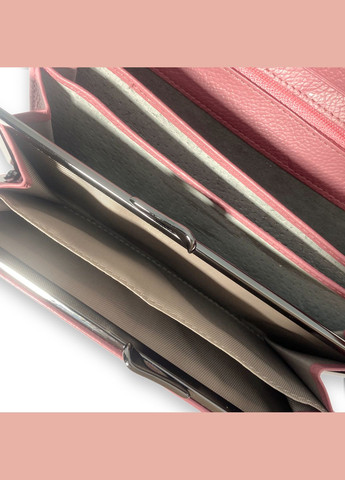 Жіночий гаманець шкіряний 3 відділення 8 осередків для карт розмір: 18.5*10*3 см рожевий Cardinal (266911668)