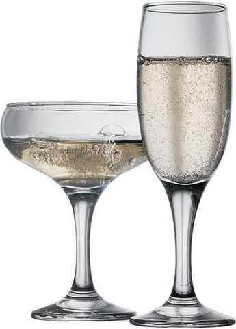 Набір 12 скляних фужерів Bistro 190мл для шампанського бокалу для ігристих вин та коктейлів Pasabahce (368980253)