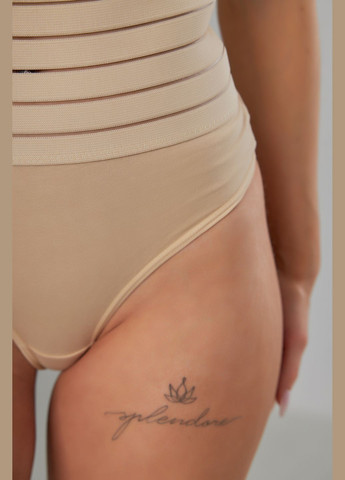 Женские трусы с завышенной талией, трусы с утяжкой, корректирующее белье, бежевые Nud (322149203)