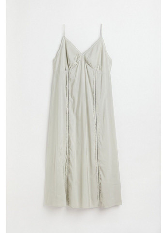 Светло-серое кэжуал платье с микро-дефектом H&M однотонное