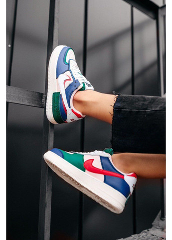 Розовые демисезонные кроссовки мужские nike air force 1 shadow pink blue найк аир форс 1 премиум No Brand