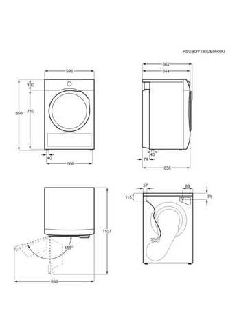 Сушильный автомат EW6D171YU Electrolux (332958702)