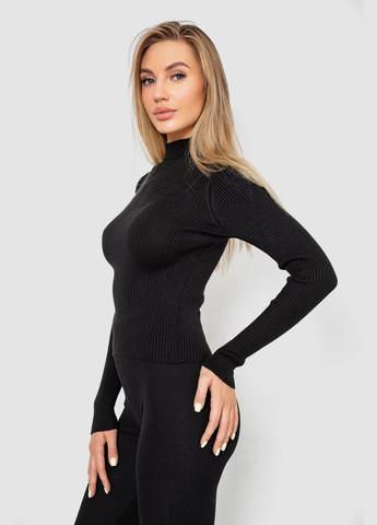 Черный демисезонный водолазка женская в рубчик Ager