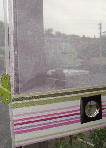 Комплект панельних фіранок на петлях Зайчики 4шт карниз 170см рожевий (1_8п) Firanka Kids (321000392)