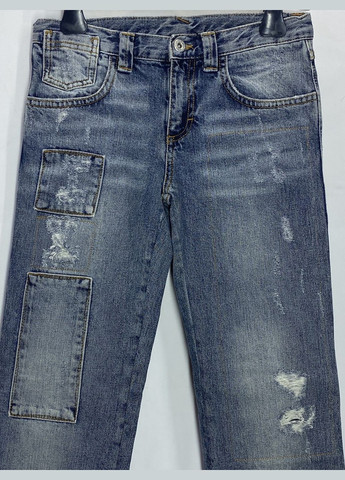 Серо-синие демисезонные прямые джинсы D&G