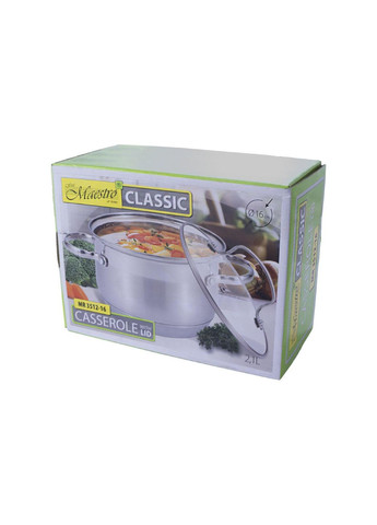 Кастрюля нержавеющая 160 мм x 2.1 л MR3512-16 (MR-3512-16) Maestro (316632074)