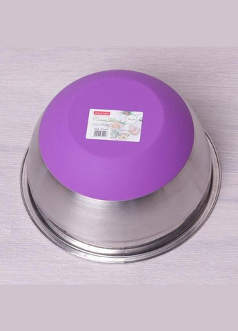 Миска стальная Labro Ø18х9см c силиконовым дном (фиолетовая) Kamille (329892980)