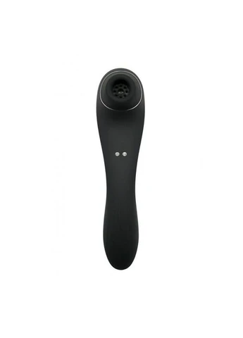 Вакуумный стимулятор с вибрацией Smoooch Black Clitoral Suction & Vibration Wooomy (385657201)