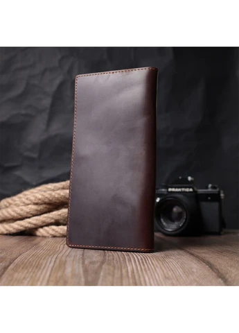 Вертикальний гаманець унісекс із натуральної шкіри Vintage Коричневий Верховинка sale_15083 (398258261)