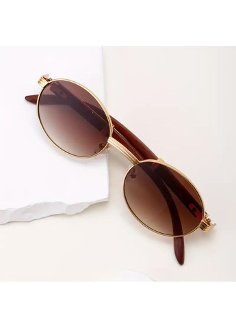 Женские поляризационные солнцезащитные очки 1326 Gold Brown KINGSEVEN (361056027)