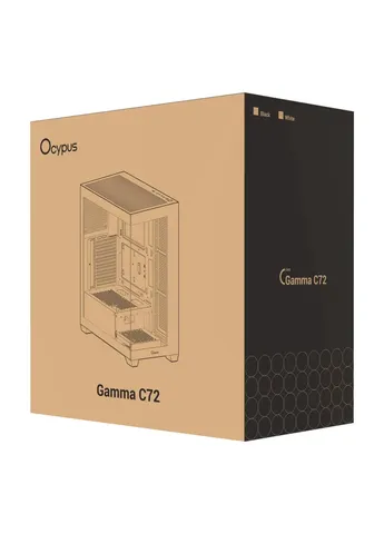 Корпус для ПК (GAMMA-C72-BKD000XX-GL) Ocypus GAMMA C72 BK (410259144)